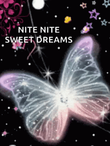 Błyszczący motyl słodkich snów